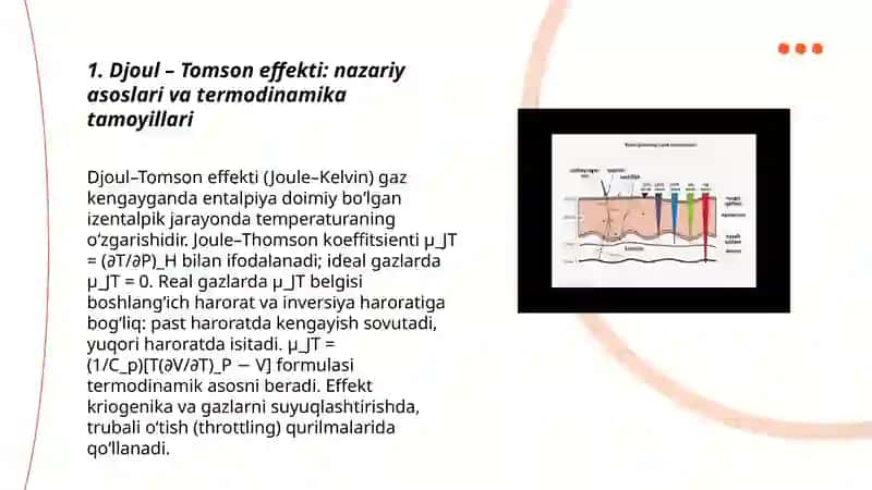Djoul – Tomson effekti. Farmatsiya va tibbiyotda past temperatura qo‘llanili-shi 3