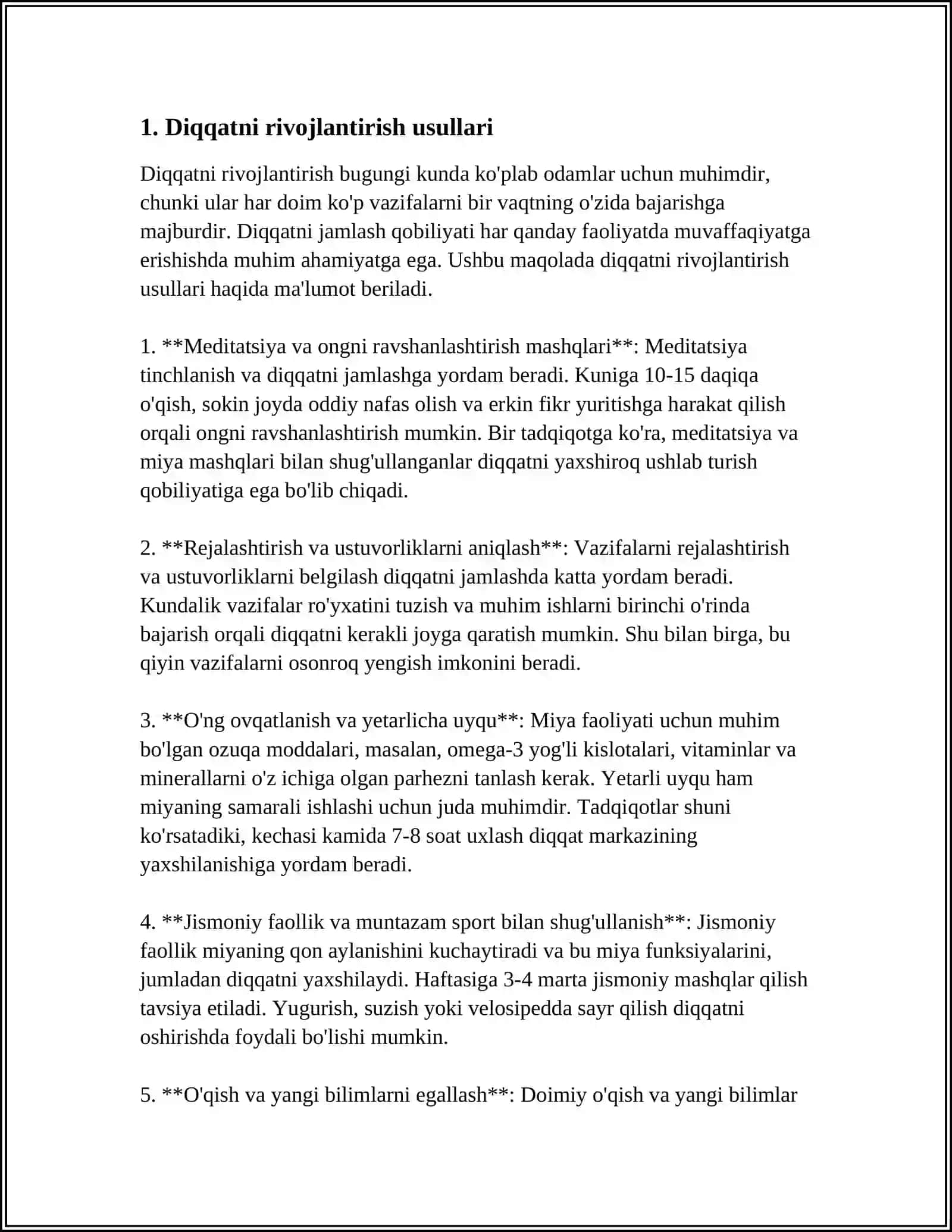 Turli mashg'ulotlar 3