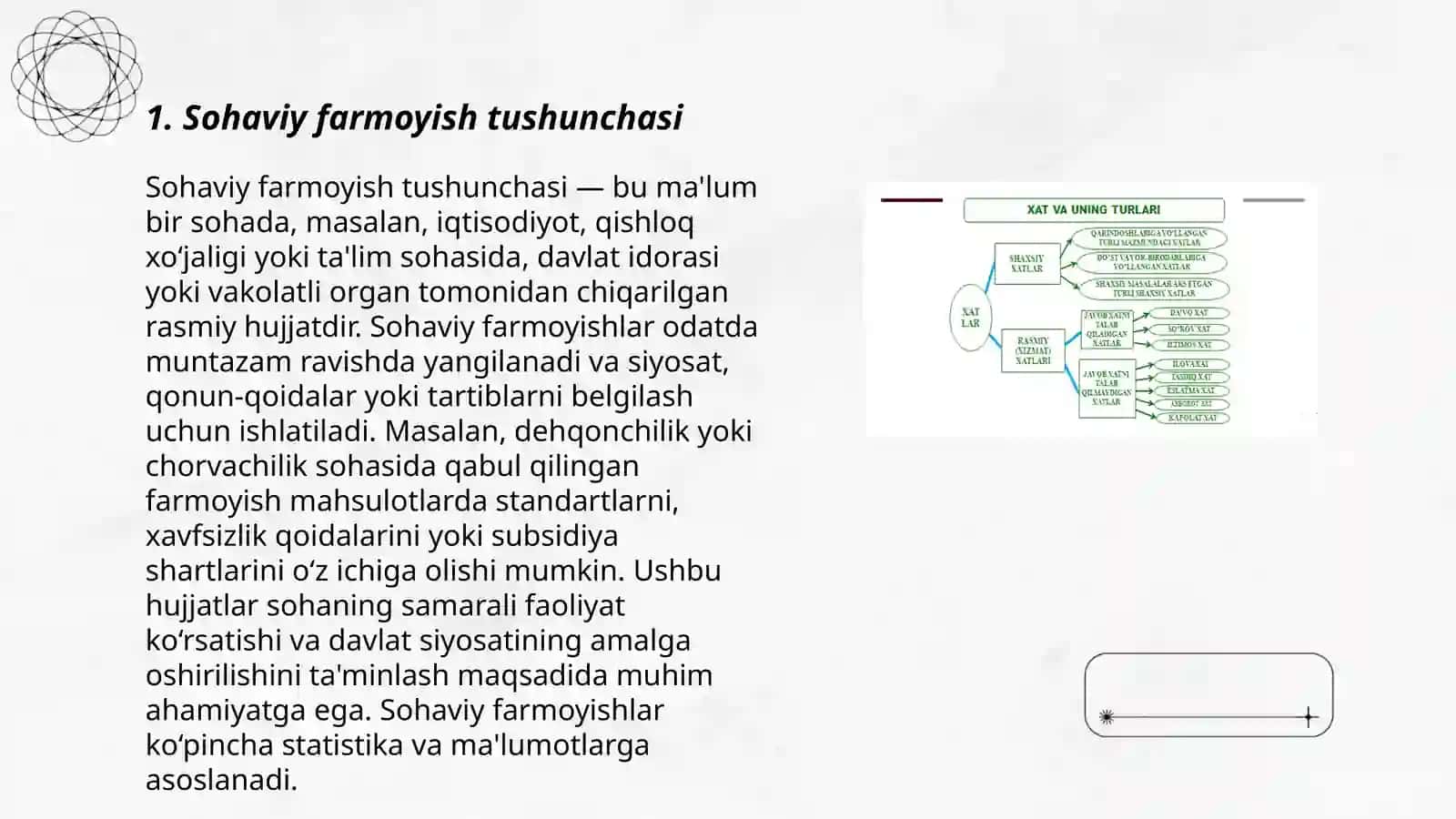 Sohaviy farmoyish hujjatning xususiyatlari 3