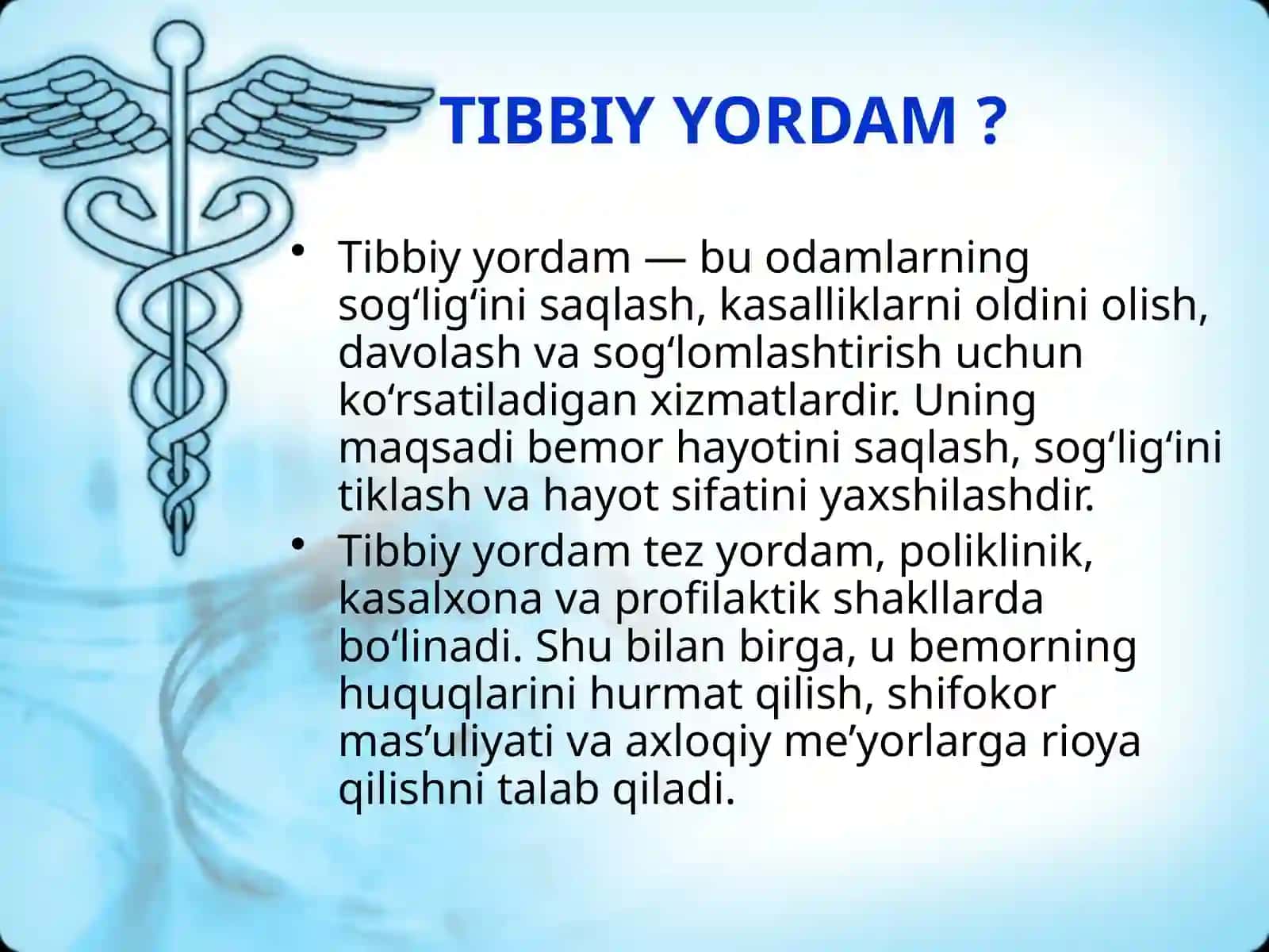 TIBBIY YORDAM KO’RSATISHDA YETKAZILGAN MODDIY V A MA’NAVIY ZARARNI QOPLASH MASALASINING ETIK-HUQUQIY JIHATLARI 3