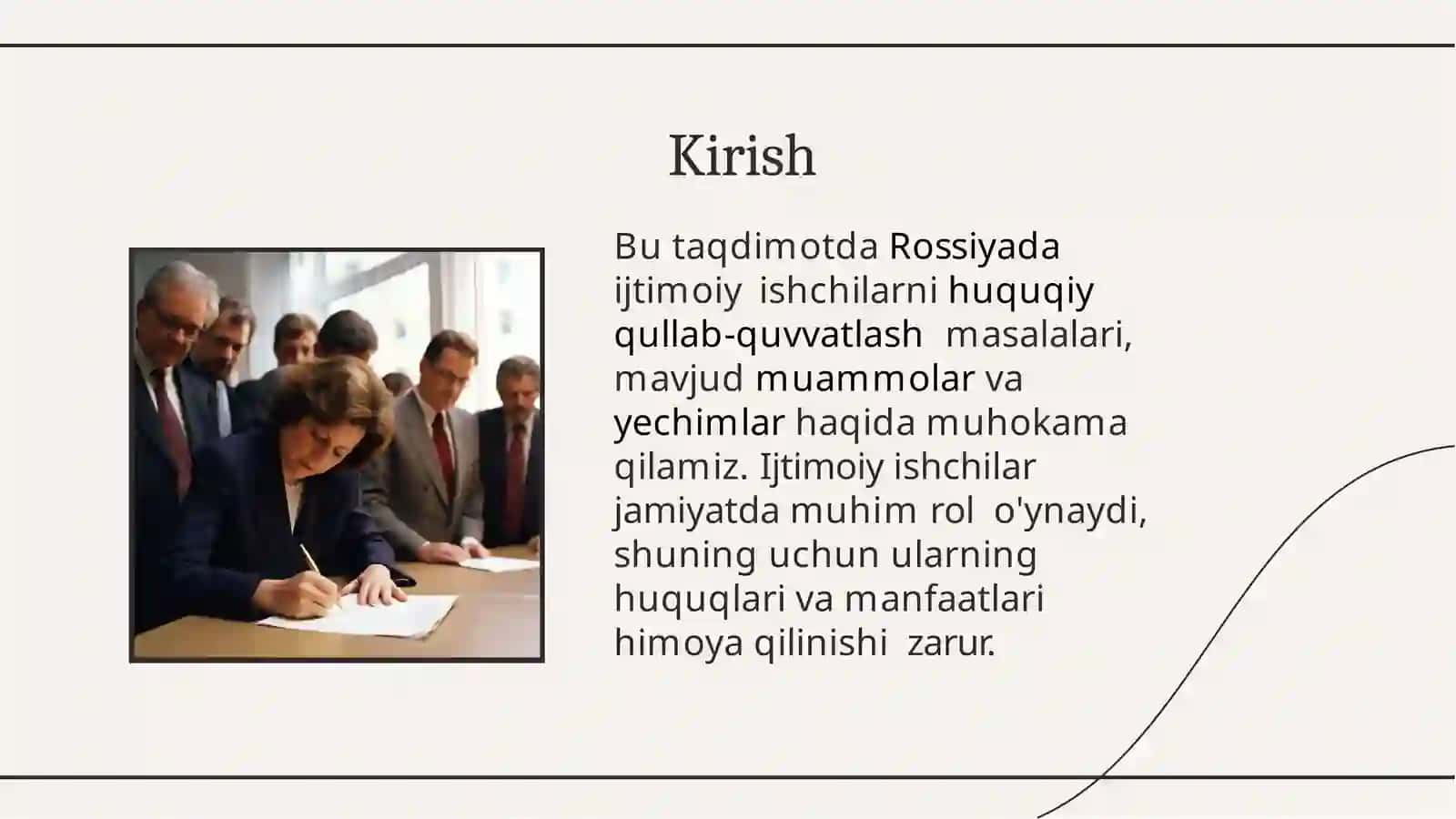 Inomjonova Diyoraning IJTIMOIY ISH TARIXI VA XORIJIY TAJRIBA FANIDAN TAYORLAGAN SLAYDI 3