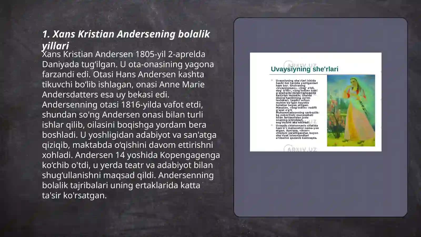 Xans Kristian Anderson hayoti va ijodi Bulbul asari 3