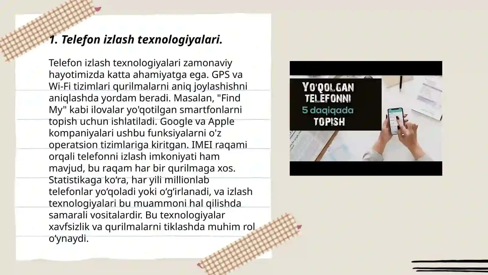 Yo'qolgan telefonni boshqa telefon orqali topish g'oyasi 3