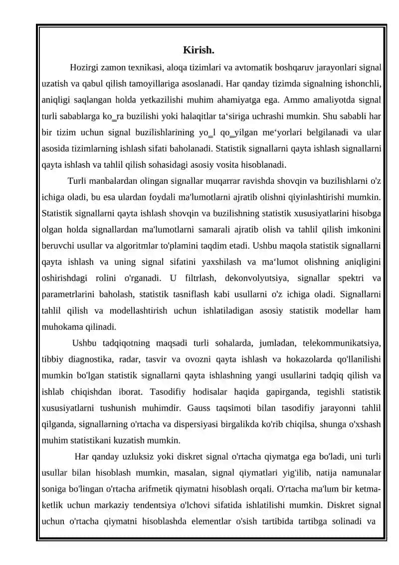 Signallar va halaqitlar. Signal buzilishlarining yoʼl qoʼyilgan meʼyorlari 3