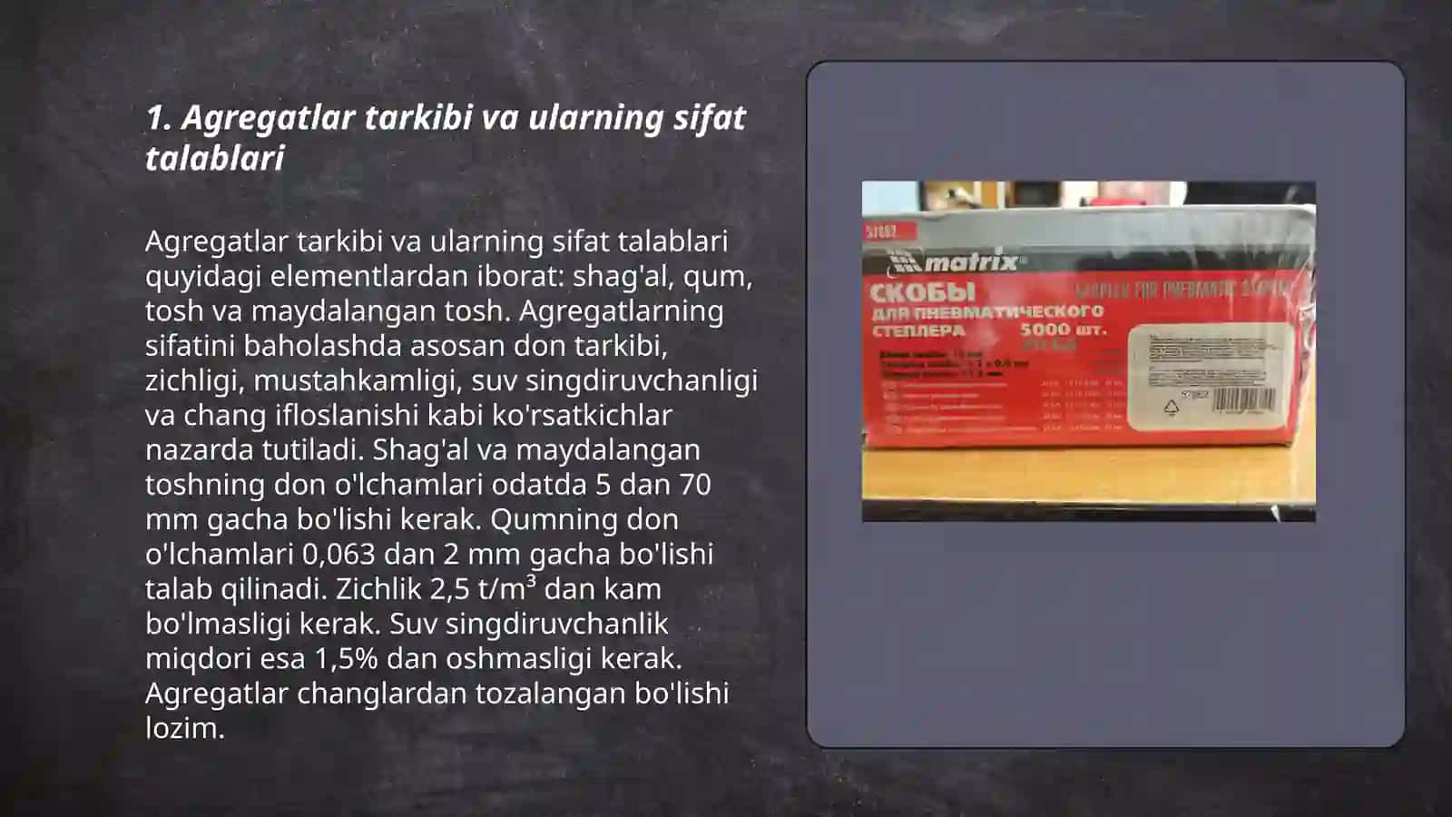 Agregat konstruksiyasi ga quyiladigan talablar 3