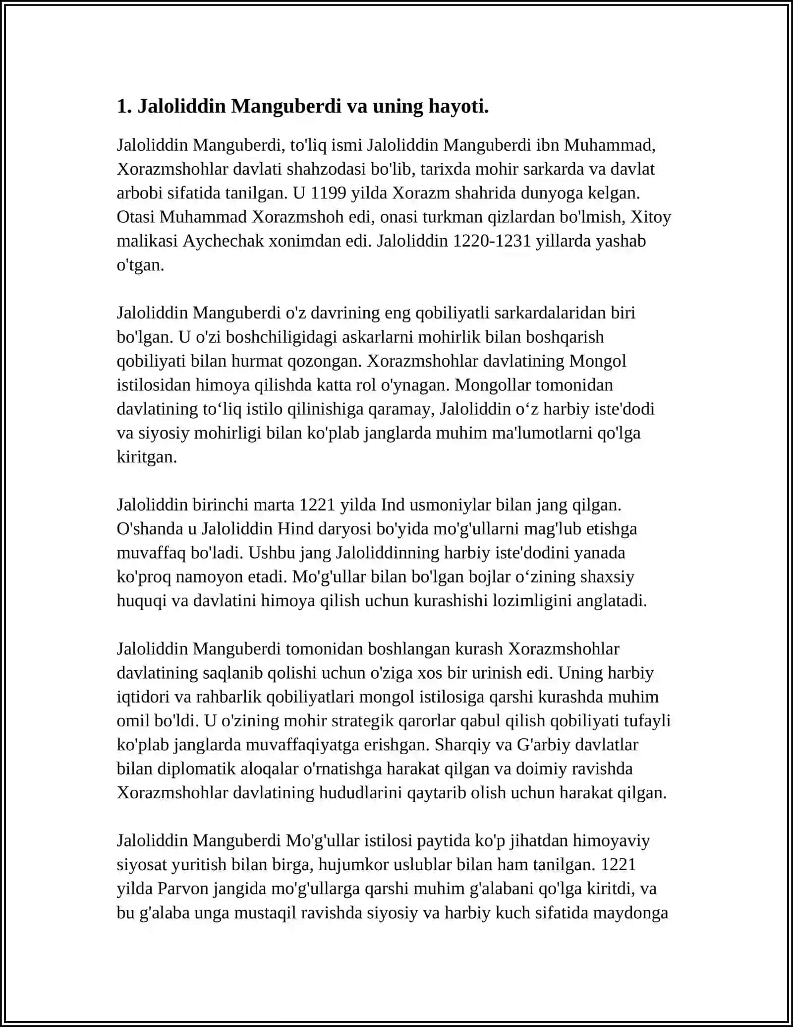 JALOLIDDIN MANGUBERDI VATAN HIMOYACHISI 3