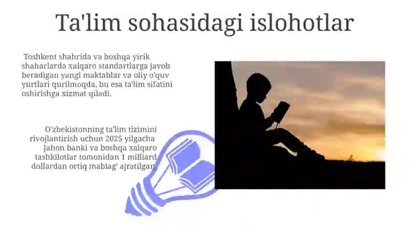 Oʻzbekiston ta'lim tizimi va Jahon Oʻzbekistondagi ta'lim tizimi bosqichlari 3