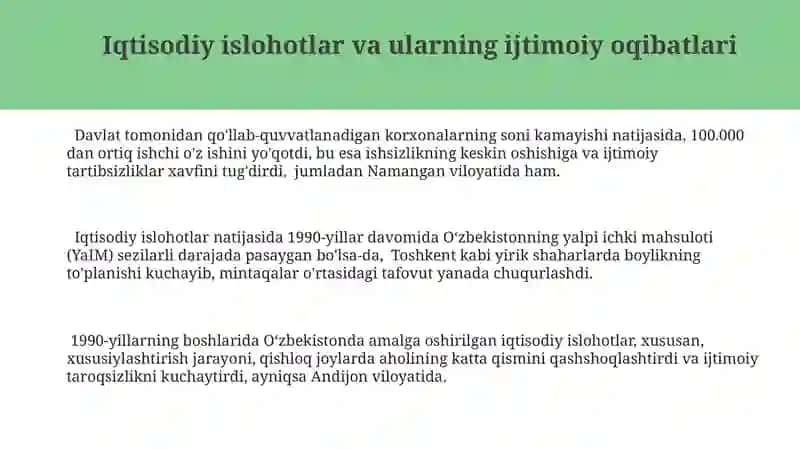 Qayta qurish siyosati va ijtimoiy oqibatlari 3