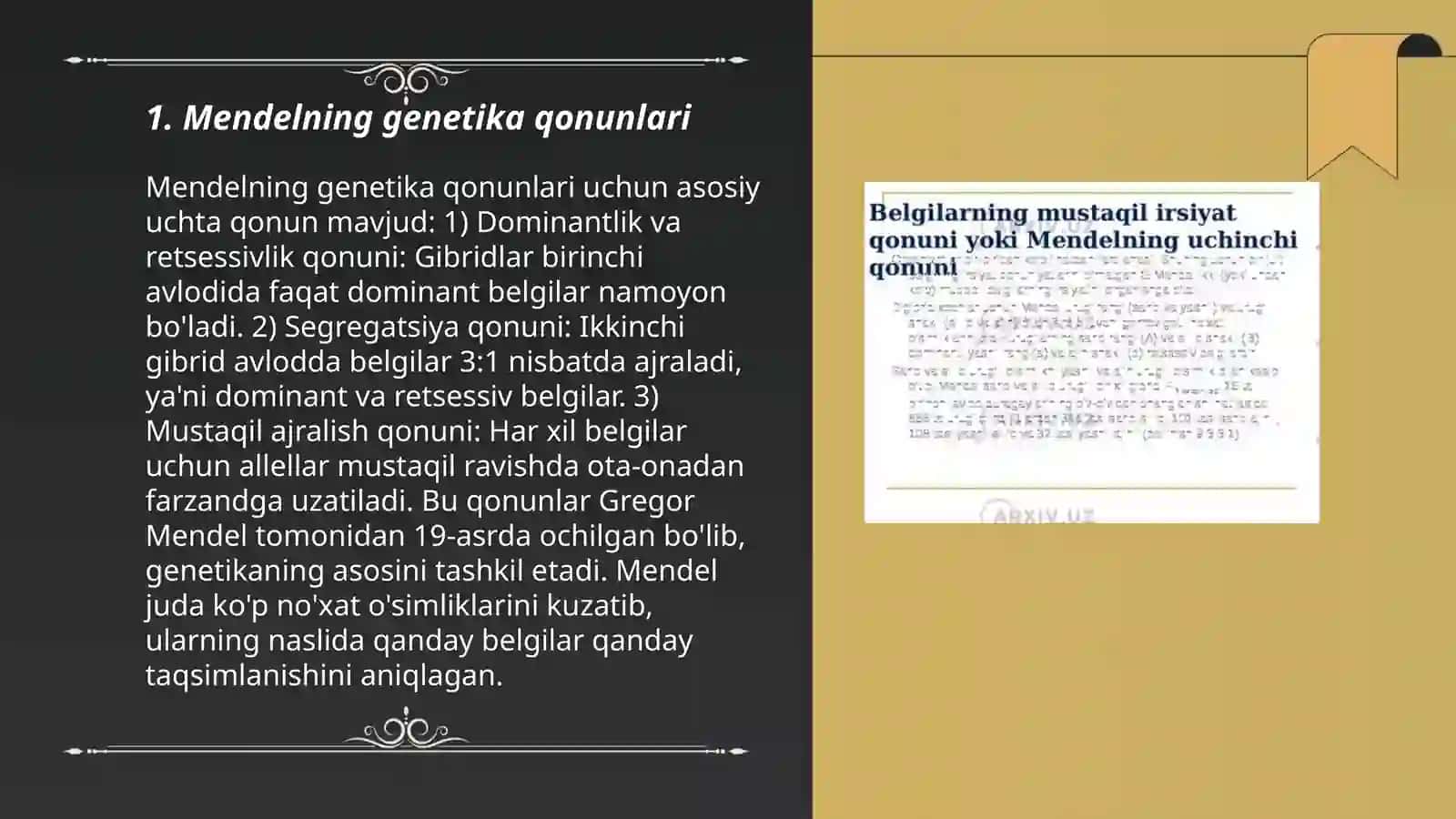 Mendelning 3-qonuni 3