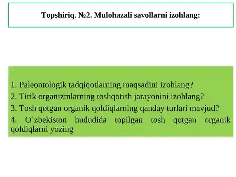 Paleontologiya fani haqida tushunchalar 3