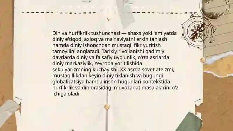 Din va hurfikrlik 3