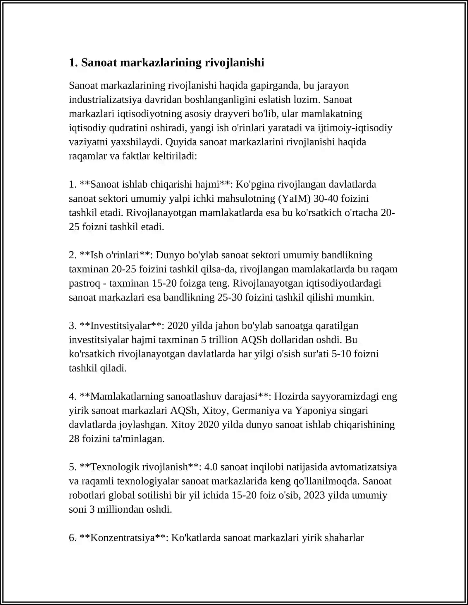 KO'P TARMOQLI YIRIK SANOAT MARKAZLARI 3