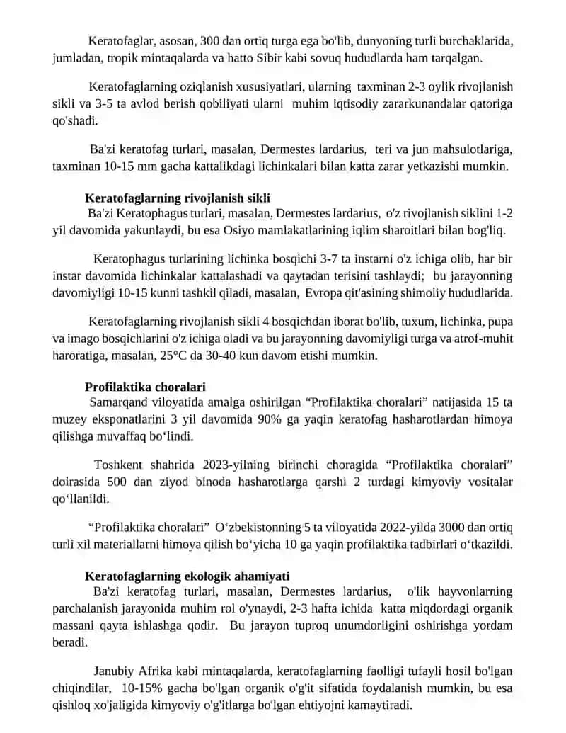 Hasharotlar buyum va materiallarning zararkunandalari 3