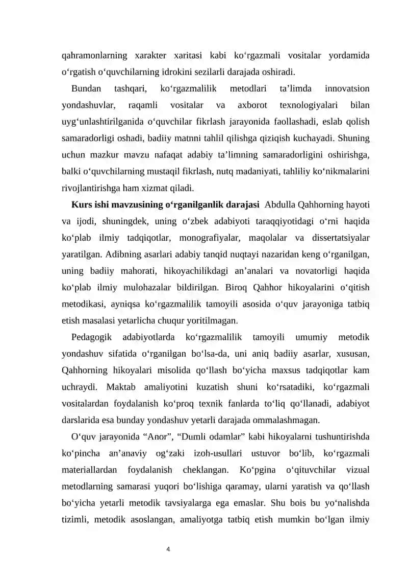 Abdulla Qahhor hikoyalarini ko‘rgazmalilik asosida o‘rganish 3