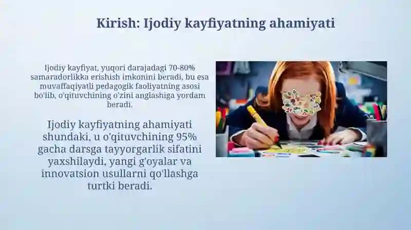 Ijodiy kayfiyatni boshqarish ko‘nikmalari 3