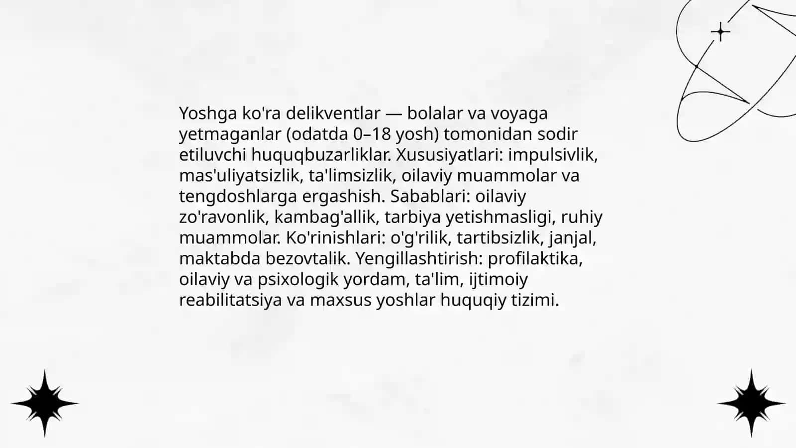Delikventlarning ko'rinishlari 3