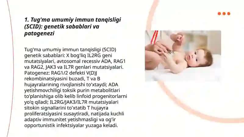 Tug'ma va orttirilgan immun tanqis xolatlar:sabablari,patogenezi,asoratlari 3