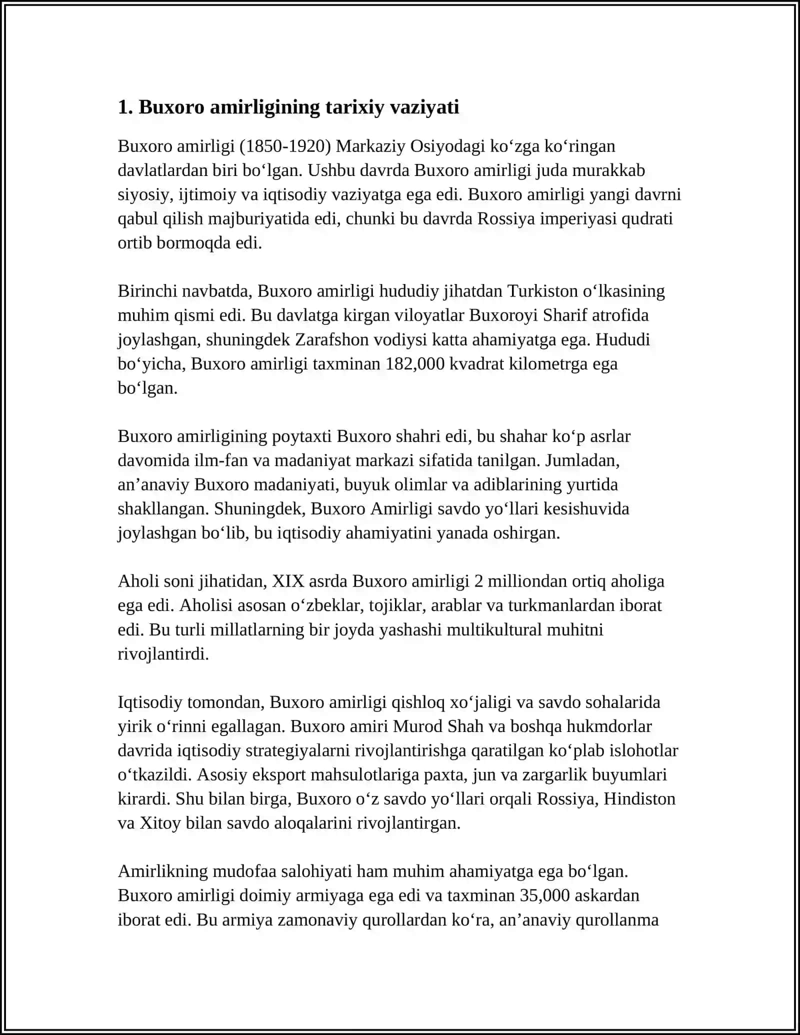 BUXORO AMIRLIGINING TURKIYA IMPERIYASIGA YUBORGAN ELCHILIK MISSIYALARI 3