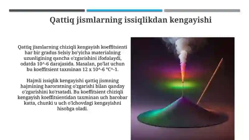 Qattiq jismlarning issiqlikdan kengayishi 3