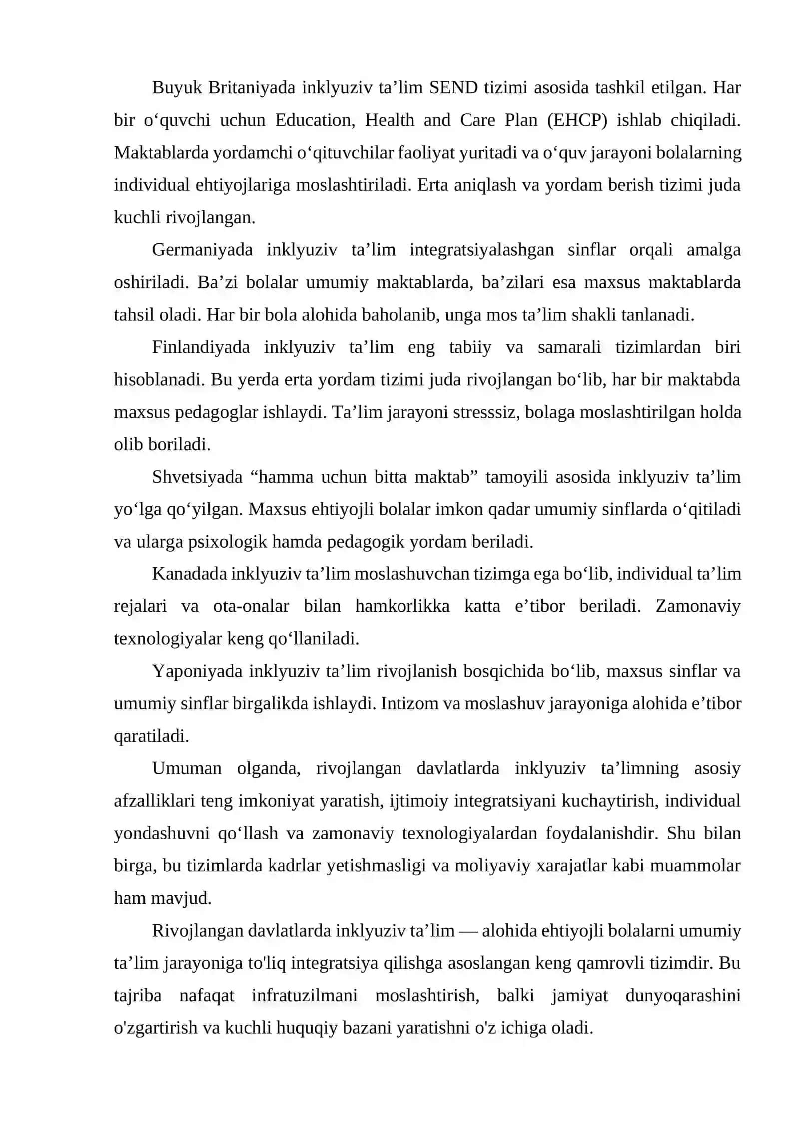 RIVOJLANGAN DAVLATLARDA INKLYUZIV TA’LIM TAJRIBASI. 3