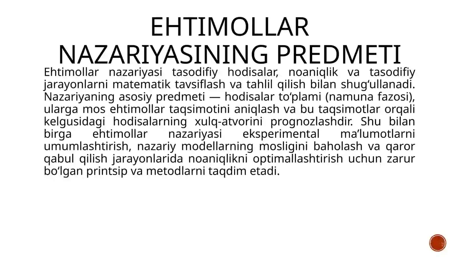 Ehtimollar nazariyasi 3