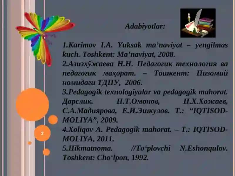 Pedagogik texnologiyalar va pedagogik mahorat 3