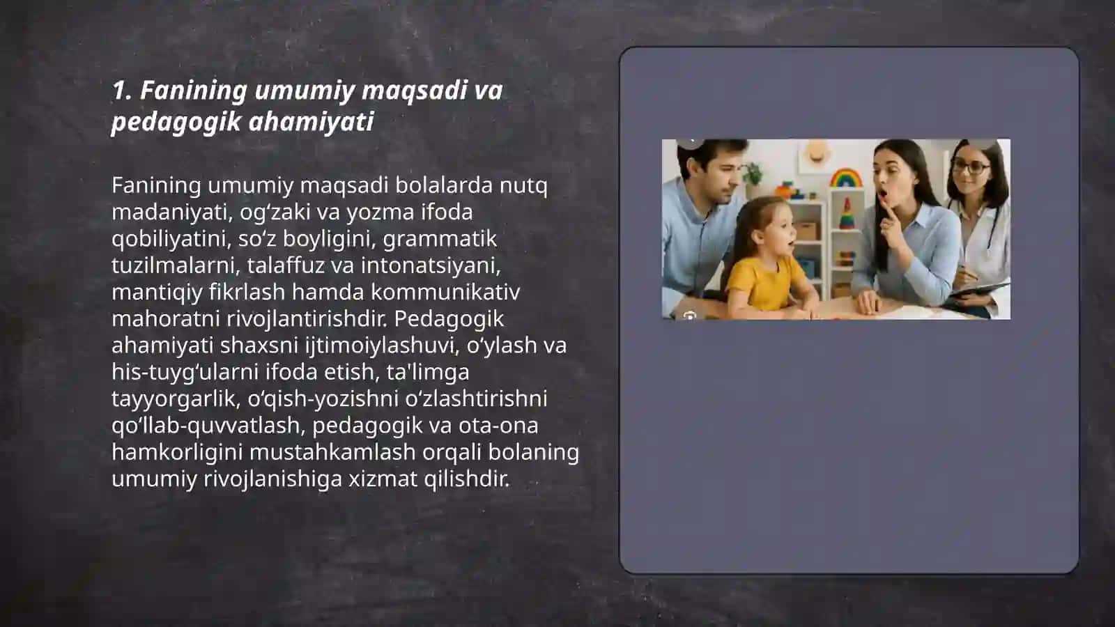 Bolalar nutqini òstiriah fanining maqsadi va vazifalari 3