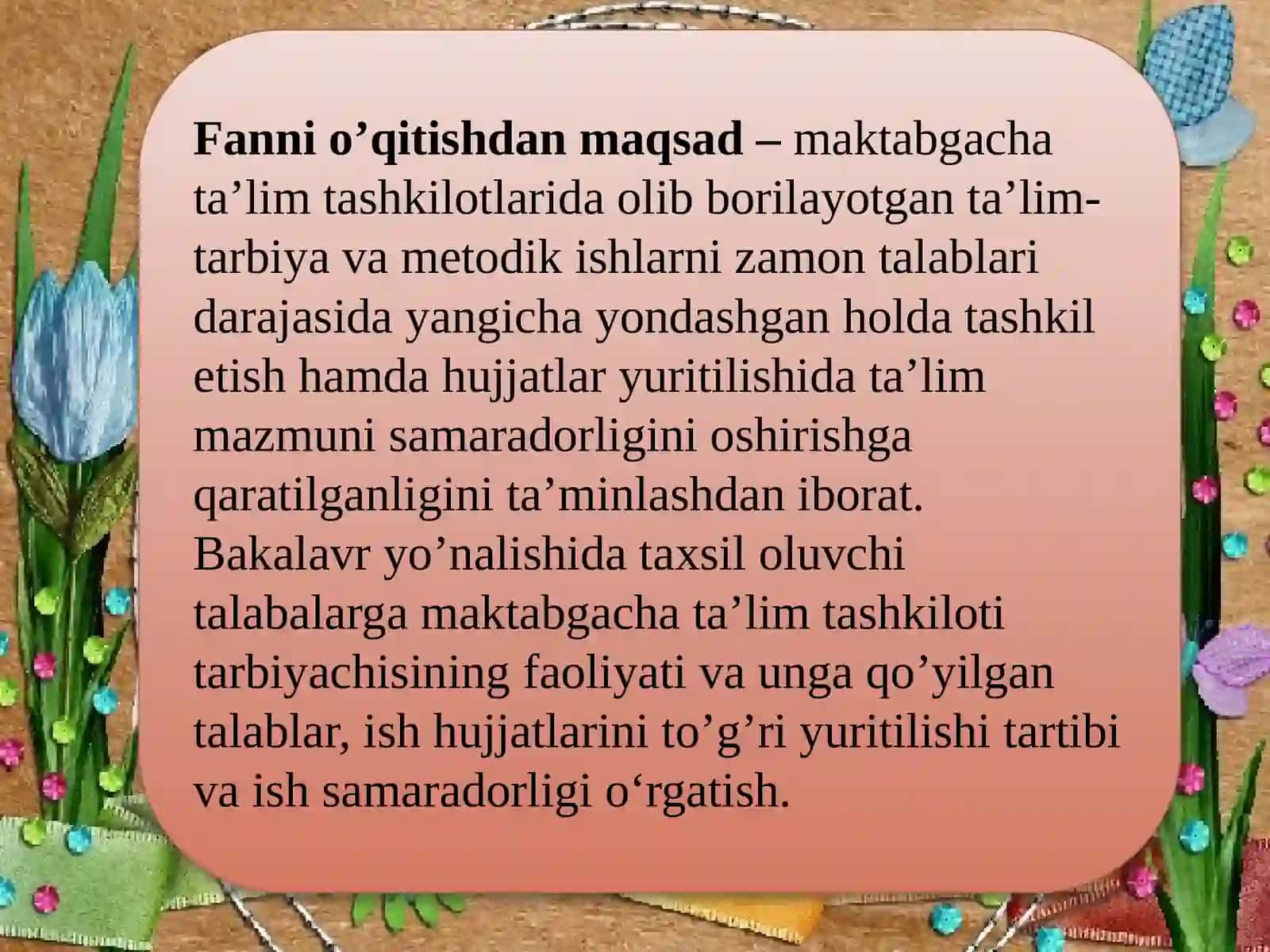 Maktabgacha ta’lim tashkilotlarida ishhujjatlarining yuritilishi 3