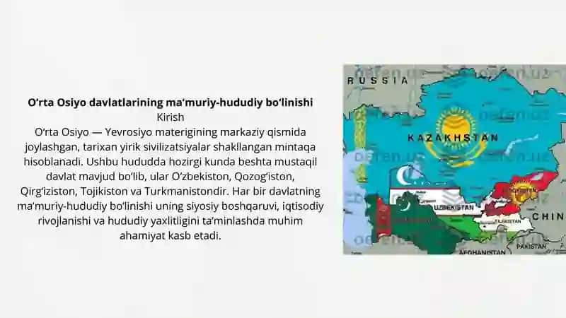 O'rta Osiyo davlatlarining ma'muriy-hududiy bo'linishi 3