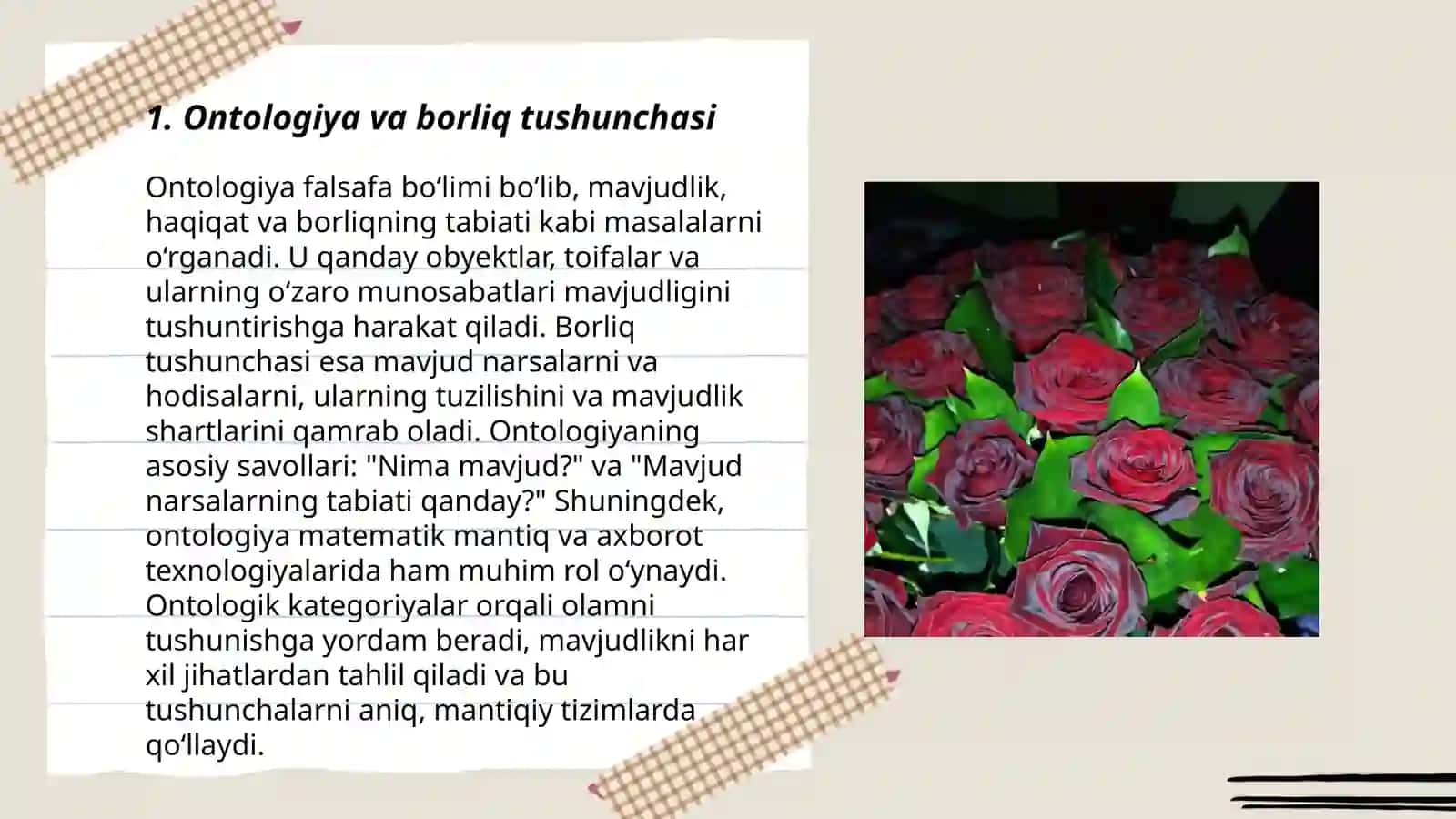 Ontologiya-borliq falsafasi borliq shakllari 3