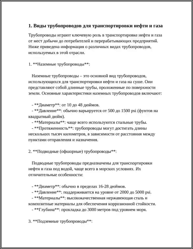 Виды трубопроводов для транспортировки нефти и газа 3