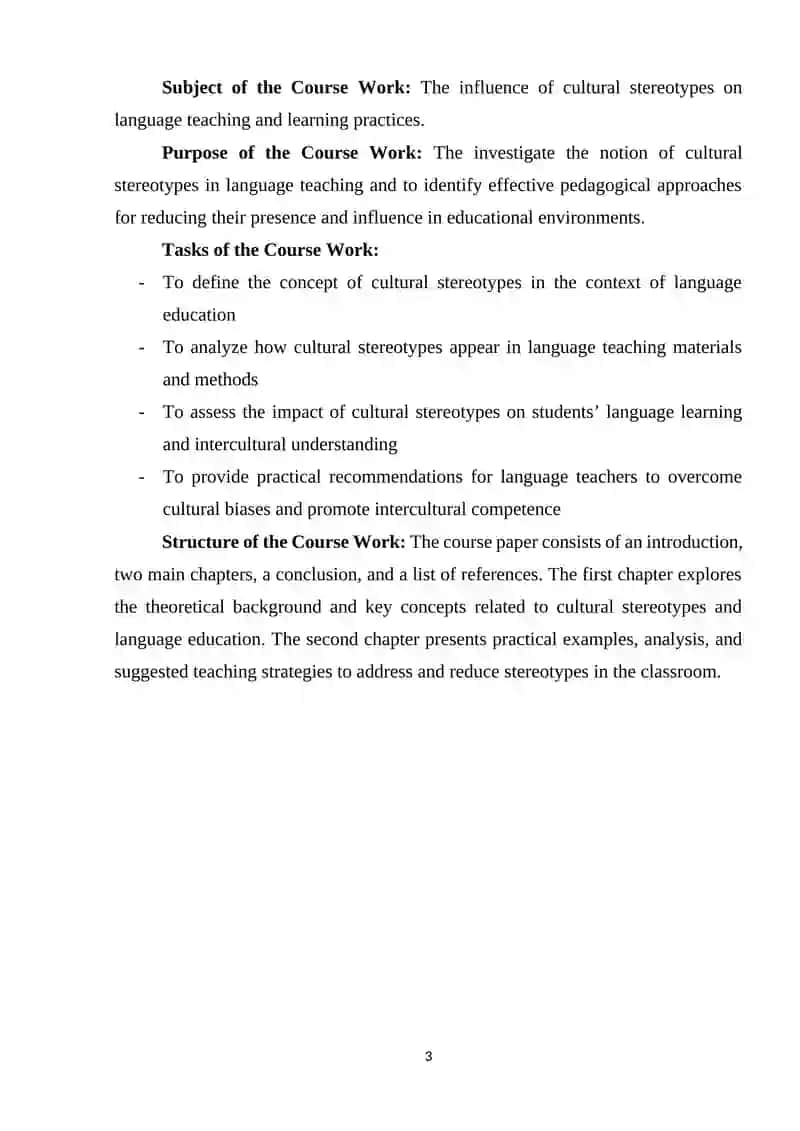 The notion of cultural stereotypes in language teaching 3