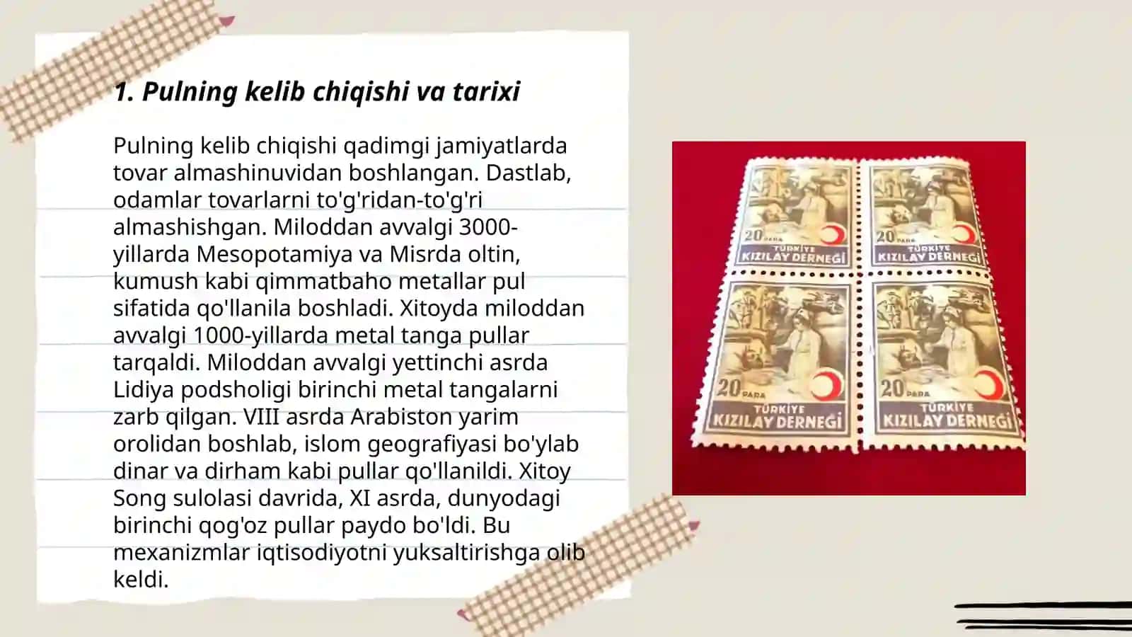 Pulning kelib chiqishi va tarixi 3