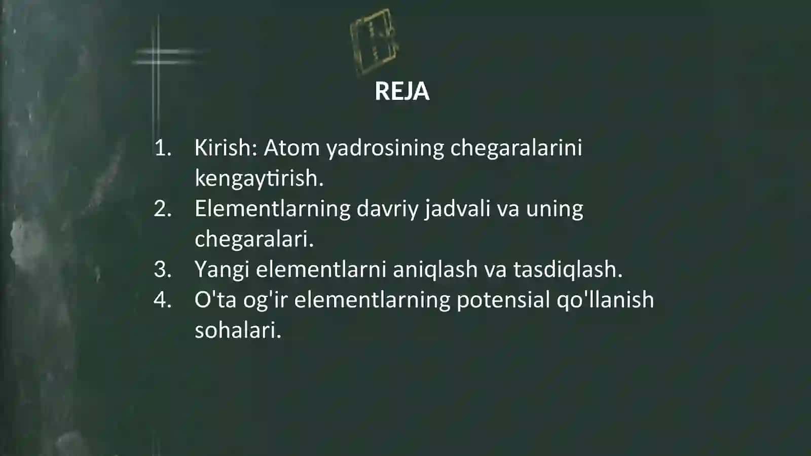 O'ta og'ir elementlarning sintez qilinish imkoniyatlari 3