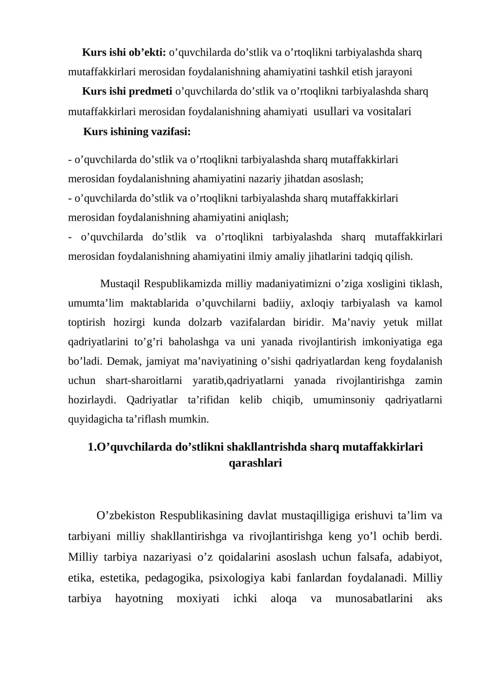 O'QUVCHILARDA DO'STLIK VA O'RTOQLIKNI TARBIYALASHDA SHARQ MUTAFFAKKIRLARI MEROSIDAN FOYDALANISH 3