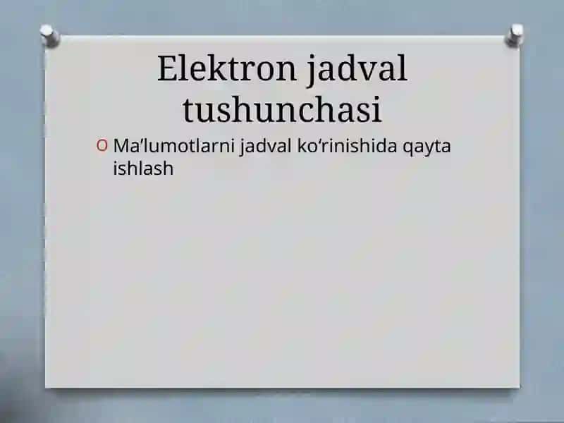 Elektron jadvalni loyihalash 3