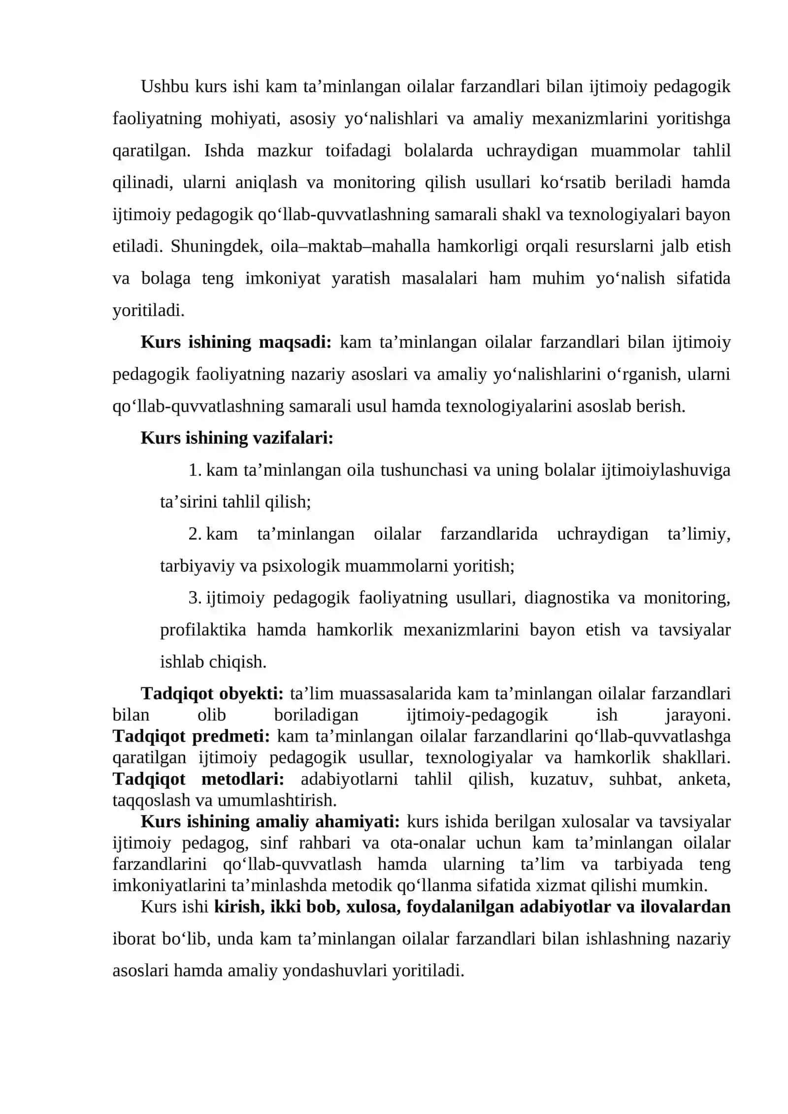 Kam ta'minlangan oilalar farzandlari bilan ijtomoiy pedagogik faoliyat 3