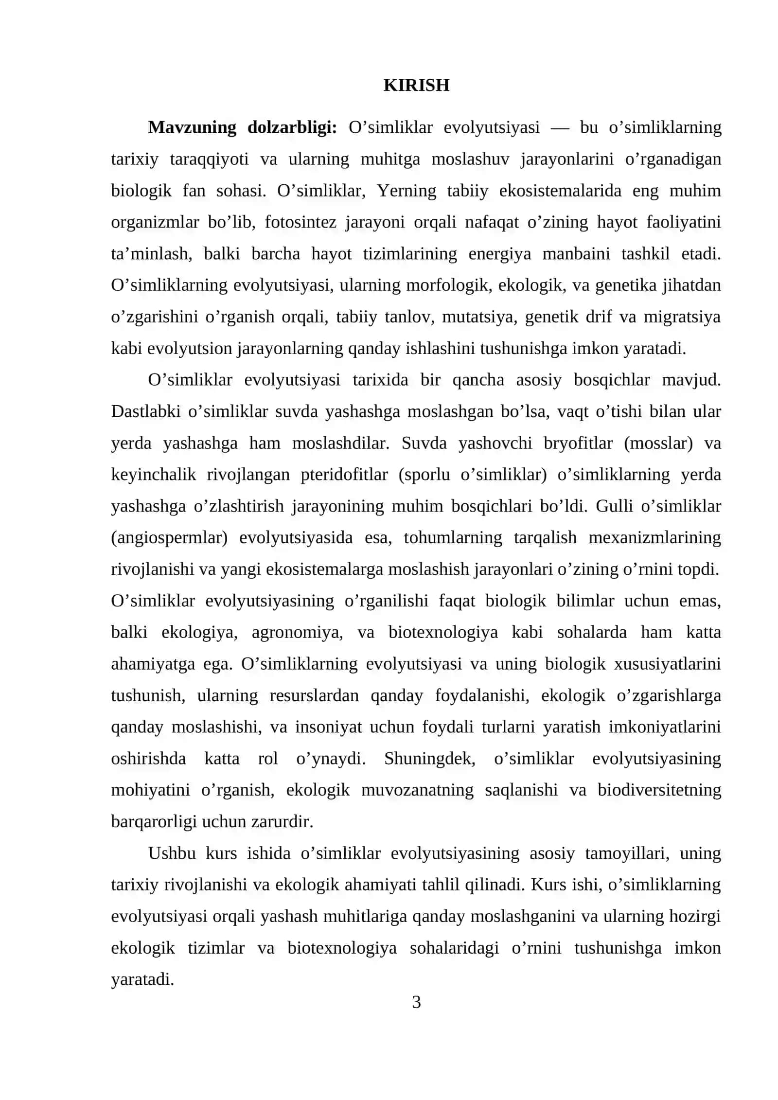 O’simliklar evolutsiyasi 3