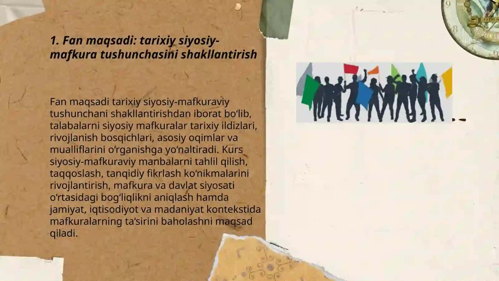Jahon siyosiy-mafkuraviy ta‘limotlar tarixi fanining maqsadi va vazifasi (Muxtorov Alisher) 3