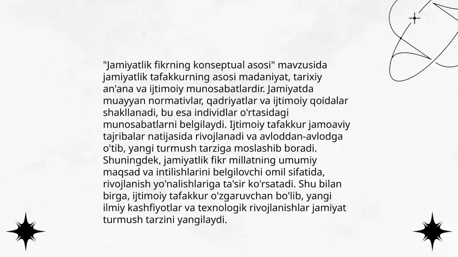 Jamiyatlik fikrning konseptual asosi 3