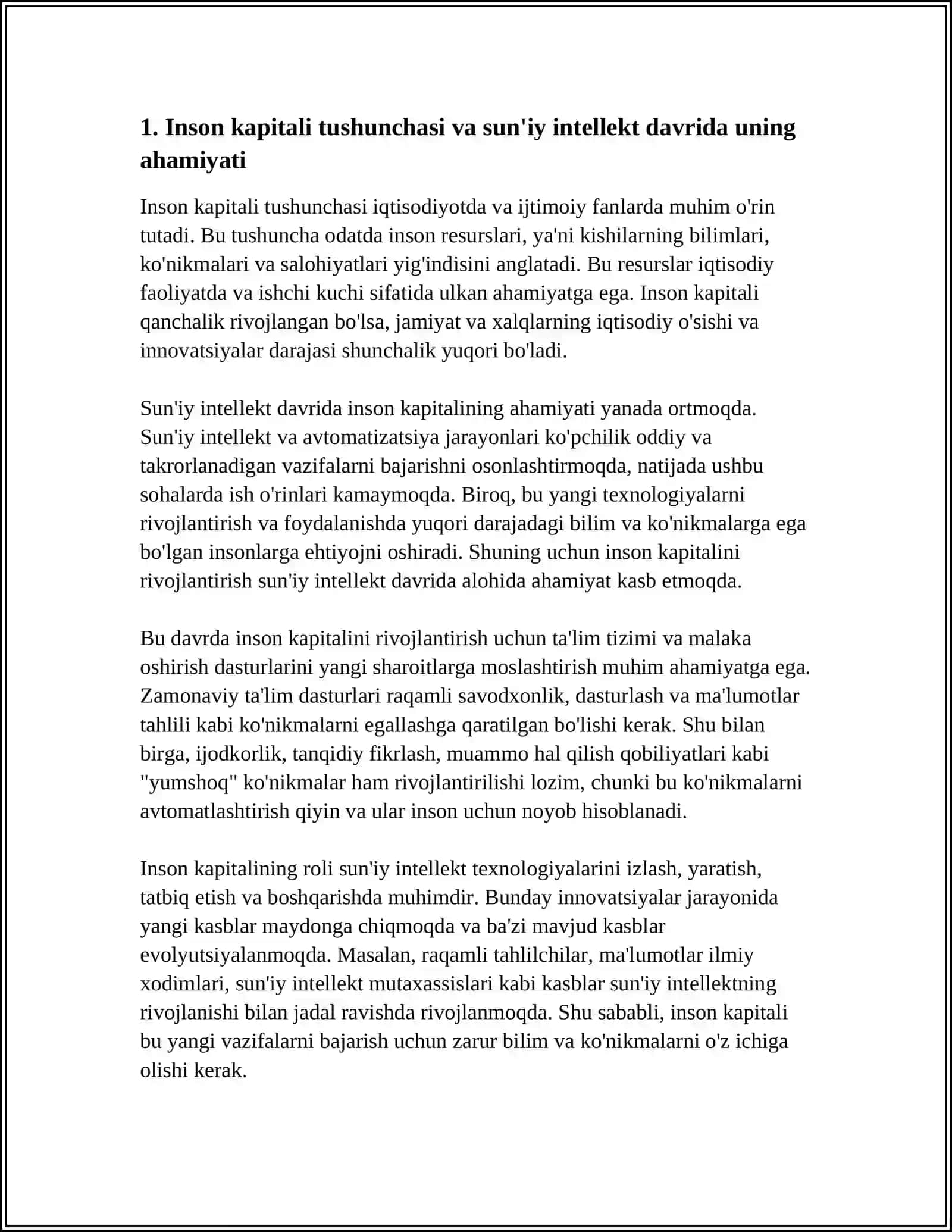 SUN’IY INTELLEKT VA YANGI KASBLARNING SHAKLLANISHIDA INSON KAPITALINING ROLI 3
