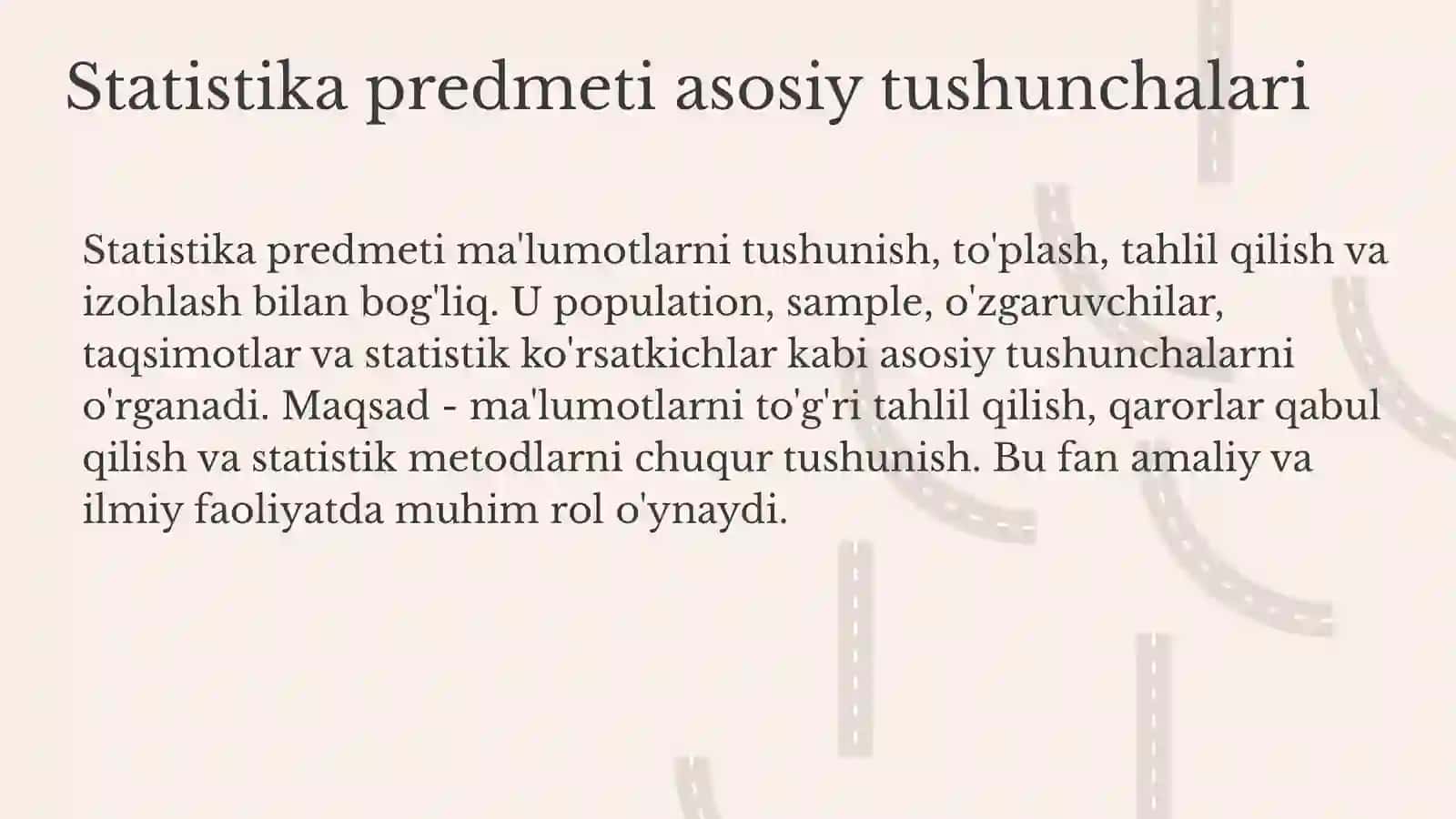 Statistika predmeti va uslubi 3