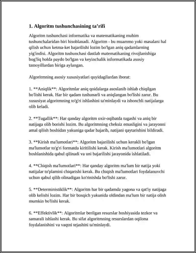 ALGORITM TUSHUNCHASI VA UNING HUSUSIYATLARI 3