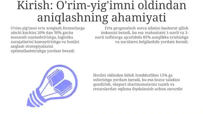Bog'larda oldindan hosil aniqlash usullari 3