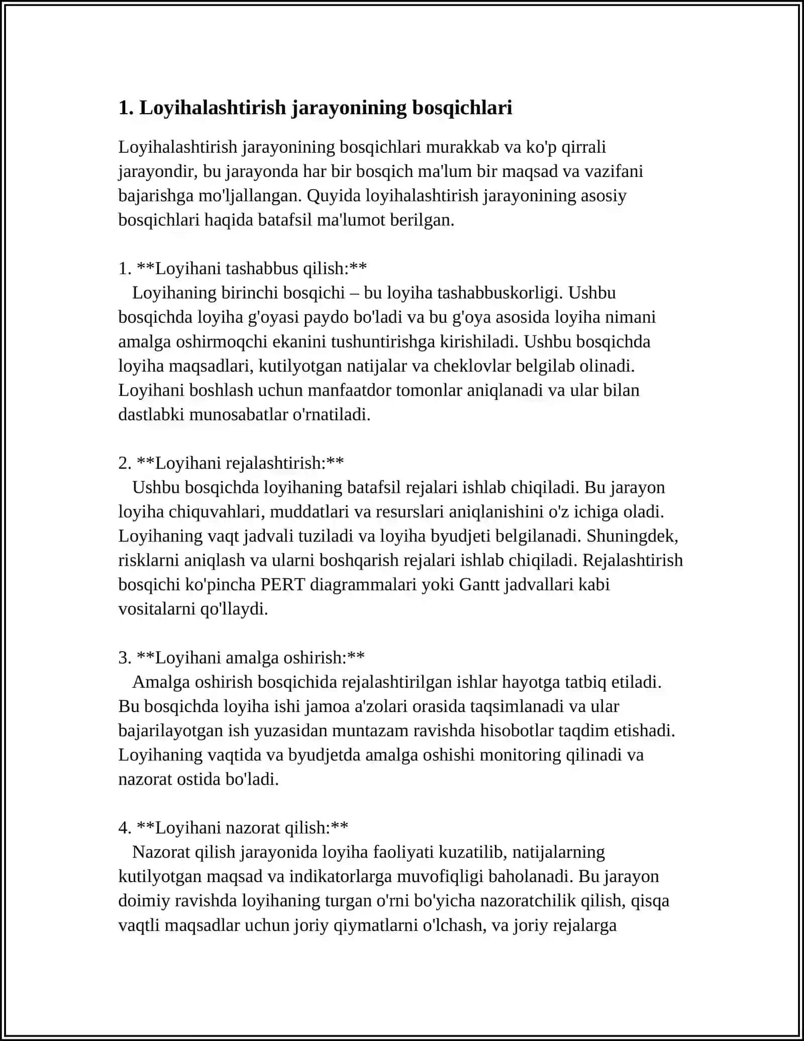 ARXITEKTURA YECHIMLARI CHIZMASINI BAJARISH KETMA-KETLIGI 3