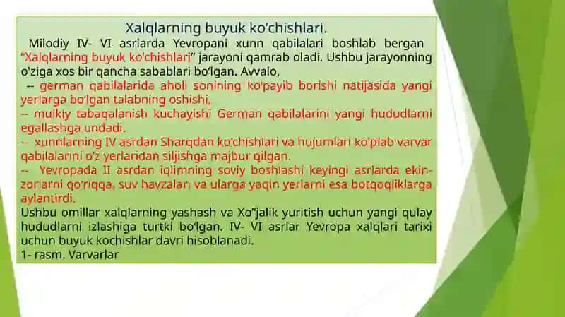 Xalqlarning buyuk ko'chishlari 3