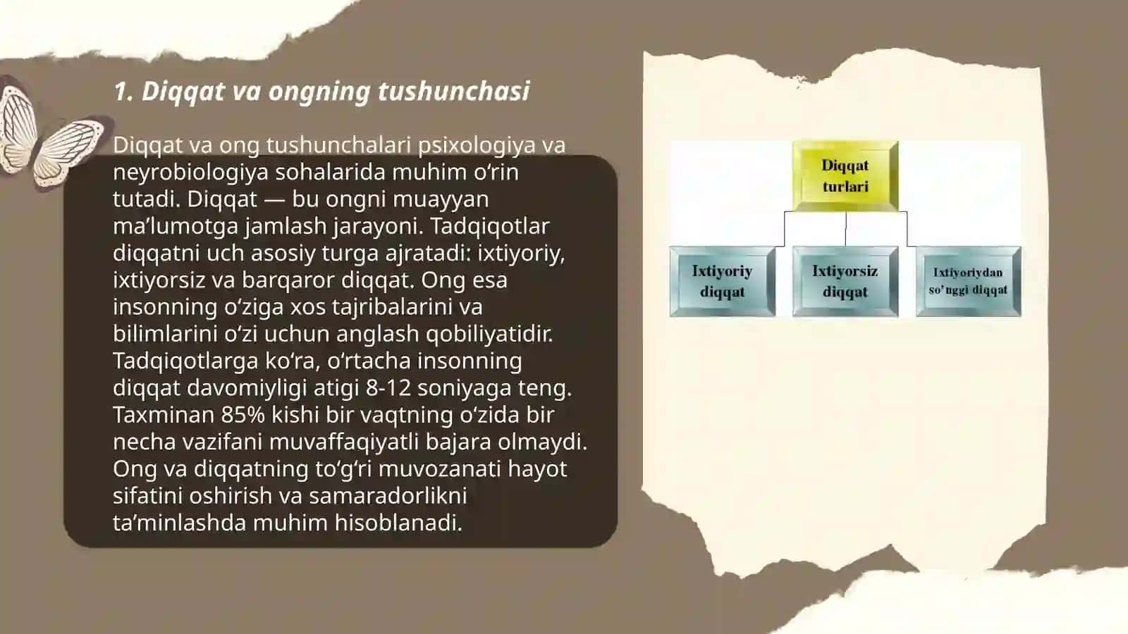 Diqqatning barqarorligini o'rganish xususiyati 3