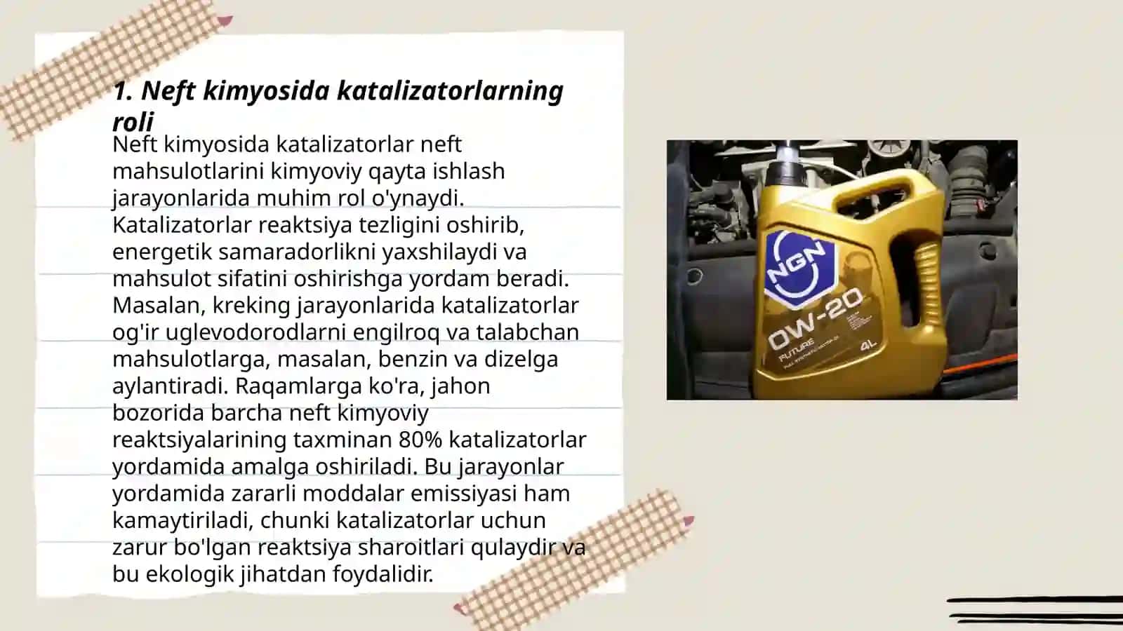 Neft gaz kimyosi sentizida qo'llaniladigan katalizatorlar 3
