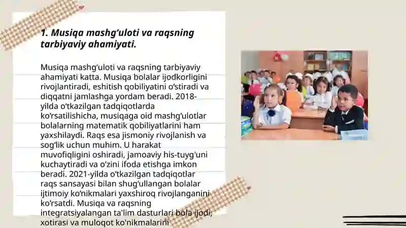Musiqa mashgʻulotida raqs faoliyatining oʻrni 3