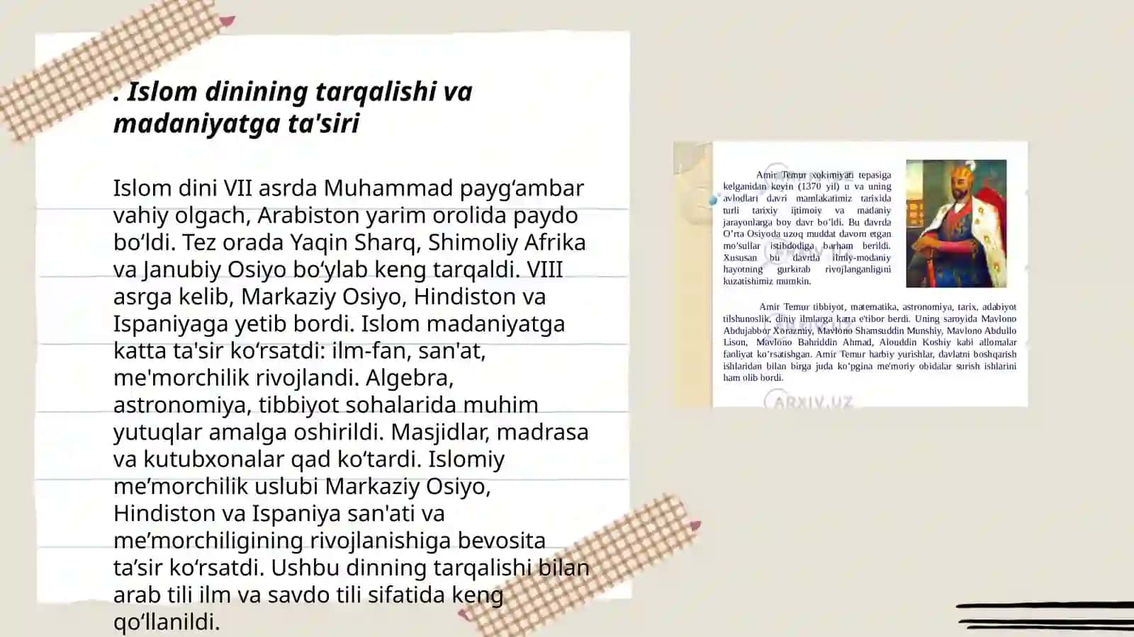 Buyuk alomalarning jahon sivilizatsiyasiga qo'shgan hissasi 3